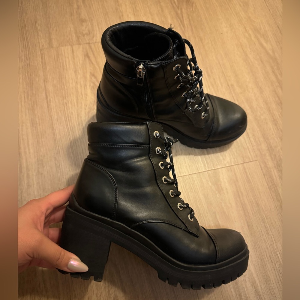 NINE WEST Combat Booties